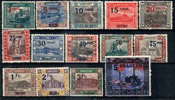 Freimarken-Satz Landschaftsbilder 1921, mit neuen Wertaufdrucken, ...