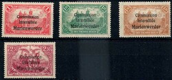 Germania-Markwerte 1920, mit Aufdruck, sauber ungebraucht, Kabinett. ...