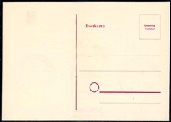 ERP 1950 zus. mit zweimal Mi.-Nr. 42. auf Karte der Deutschen ...