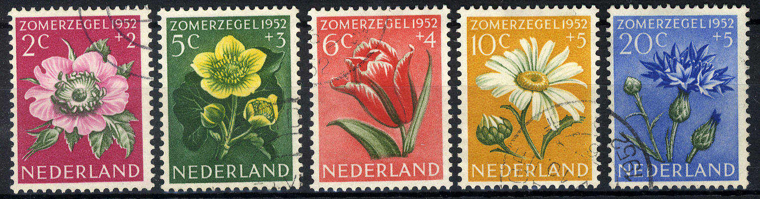 Sommermarken-Satz 1952, sauber gest., Kabinett.