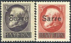 Bayern-Aufdruckmarken 1920, die 14 Werte sauber ungebraucht, ...