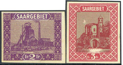 Partie aus 13 vers. Probedrucken der Freimarkenserie ...