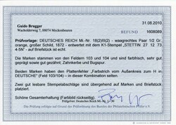 1/2 Gr. Großer Schild 1872, mit Abart III., im waager. Paar der ...