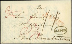 1839, Kehl, traumhaft frischer Brief mit vollem Inhalt, mit klarem L2 ...