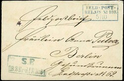 Feld-Post Relais No 103: Kuvert mit glasklarem Abschlag dieses sehr ...