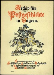 Archiv für Postgeschichte in Bayern: das 2. Heft von 1970 mit vielen ...
