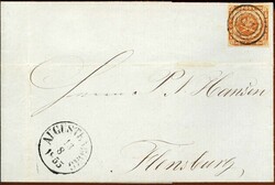 Ringnummernstpl.'97' (Augustenburg), ideal zentr. und glasklar auf ...