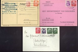 1938, Ostmark-MiF: drei dekorative Belege ins Ausland, jew. mit einer ...