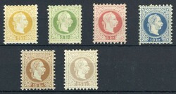 2 Kr. bis 50 Kr. Freimarken Franz Joseph I. 1867, im feinen Druck, ...