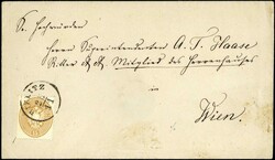 K.K. Postamt im Herrenhause: Ra3. rs. auf Kuvert frankiert mit 15 Kr. ...