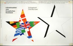4. Direktwahlen zum EU-Parlament 1994, Original-Entwurf (ca. 35,3 x ...