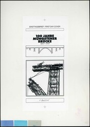 100 Jahre Müngstener Brücke 1997, Original-Entwurf (ca. 20,1 x 28,8 ...
