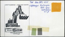 190 Pf., 250 Pf. und 300 Pf. Industrie & Technik 1982, Löffelbagger, ...