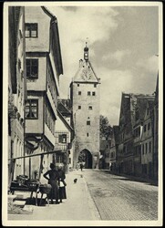 Dachau-Gedächtniskundgebung: s/w.-Karte 'Memmingen (Bayern) Ulmer ...