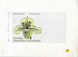 300 Jahre Botanischer Garten 1979, Original-Entwurf (ca. 25 x 18 cm) ...