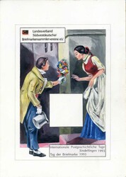 Tag der Briefmarke 1993, zwei Original-Entwürfe (ca. 21 x 29,5 cm, ...