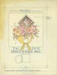 Tag der Briefmarke 1983, Original-Entwurf (ca. 26,9 x 35,5 cm) zu ...