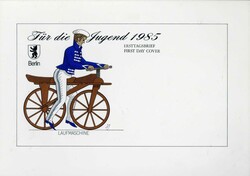 Jugend: Historische Fahrräder-Satz 1985, vier Original-Entwürfe (ca ...