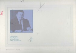 80. Geburtstag von Franz Josef Strauß 1995, Original-Entwurf (ca. 29 ...