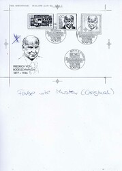 100. Geburstag von Friedrich von Bodelschwingh 1977, Original-Entwurf ...