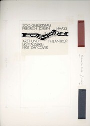 200. Geburtstag von Dr. Friedrich Joseph Haass, Original-Entwurf (ca. ...