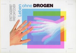 Kampagne gegen Drogenmissbrauch 1996, Original-Entwurf (ca. 21,1 x 32 ...