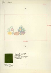 100. Geburtstag von Willi Richter 1994, Original-Entwurf (ca. 21 x 29 ...