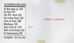100. Geburtstag von Hans Albers 1991, Original-Entwurf (ca. 17,6 x 11 ...
