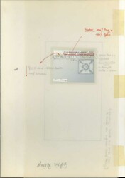 150 Jahre Briefmarken 1990, Original-Entwurf (ca. 20,8 x 29,5 cm) zu ...