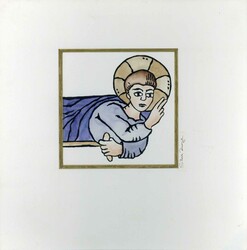 Weihnachten 1988, zwei Original-Entwürfe (ca. 21 x 21,4 cm) zu den ...