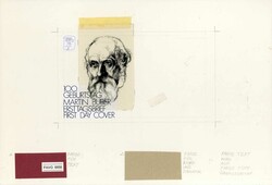 100. Geburtstag von Martin Buber 1978, Original-Entwurf (ca. 28,8 x ...