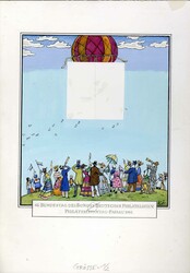 Tag der Briefmarke 1992, zwei Original-Entwürfe (ca. 24,8 x 33,3 cm ...