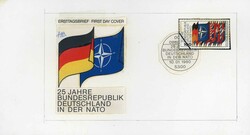 25 Jahre Zugehörigkeit zur NATO 1980, Original-Entwurf (ca. 20 x 23 ...