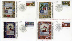 Wohlfahrt: Miniaturen-Sätze 1985, jew. vier Original-Entwürfe (ca. ...