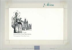 600. Todestag von Johannes von Nepomuk 1993, Original-Entwurf (ca. 21 ...