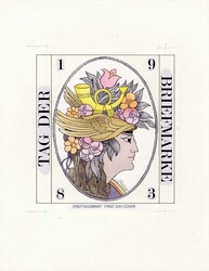 Tag der Briefmarke 1983, Original-Entwurf (ca. 20,6 x 26,7 cm) zu ...