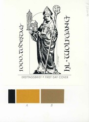 1000. Todestag des Hl. Wolfgang 1994, Original-Entwurf (ca. 20 x 27,9 ...