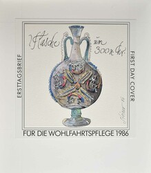 Wohlfahrt: Kostbare Gläser-Sätze 1986, acht Original-Entwürfe zu ...