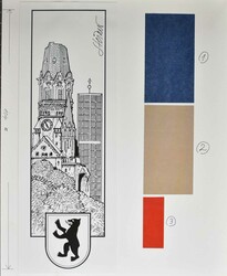 750 Jahre Berlin-Marken, -Zusammendrucke und -Block 1987, Studie der ...