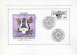 125 Jahre deutscher Sängerbund 1987, Original-Entwurf (ca. 20,1 x 24 ...
