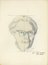 100. Geburtstag von Louise Schroeder 1987, Original-Entwurf (ca. 25,5 ...