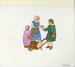 Wohlfahrt: Historische Posthäuser 1991, sechs Original-Entwürfe (29 ...