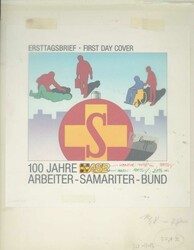 100 Jahre Arbeiter-Samariter-Bund 1988, Original-Entwurf (20,9 x 27,2 ...