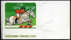 Sporthilfe (Springreiten) 1978, Original-Entwurf (29,6 x 21,7 cm) zu ...