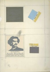 100. Todestag von Anselm Feuerbach 1980, Original-Entwurf (29,7 x 21 ...