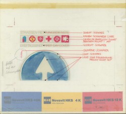 Straßen-Rettungsdienste 1979, Original-Entwurf (20,9 x 18,9 cm) zu ...