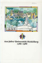 600 Jahre Universität Heidelberg 1986, Original-Entwurf (19,5 x 28,7 ...