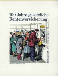 100 Jahre gesetzliche Rentenversicherung 1989, Original-Entwurf (15,4 ...