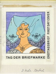 Tag der Briefmarke 1991, Original-Entwurf (21 x 27,4 cm) zu einem ...