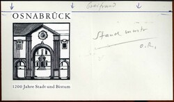 1200 Jahre Stadt und Bistum Osnabrück 1980, Original-Entwurf (16,5 x ...